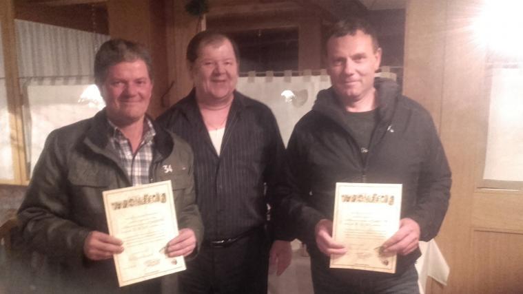 Im Foto von links: Hanskarl Wolfsgruber, Gastgeber Reinhard Zimmerhofer und Günther Unterkircher.